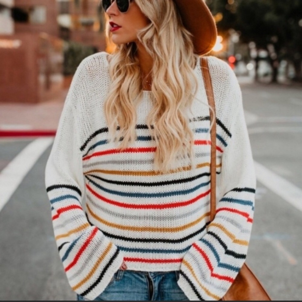 NWT Striped Sweater Soft and Cozy!